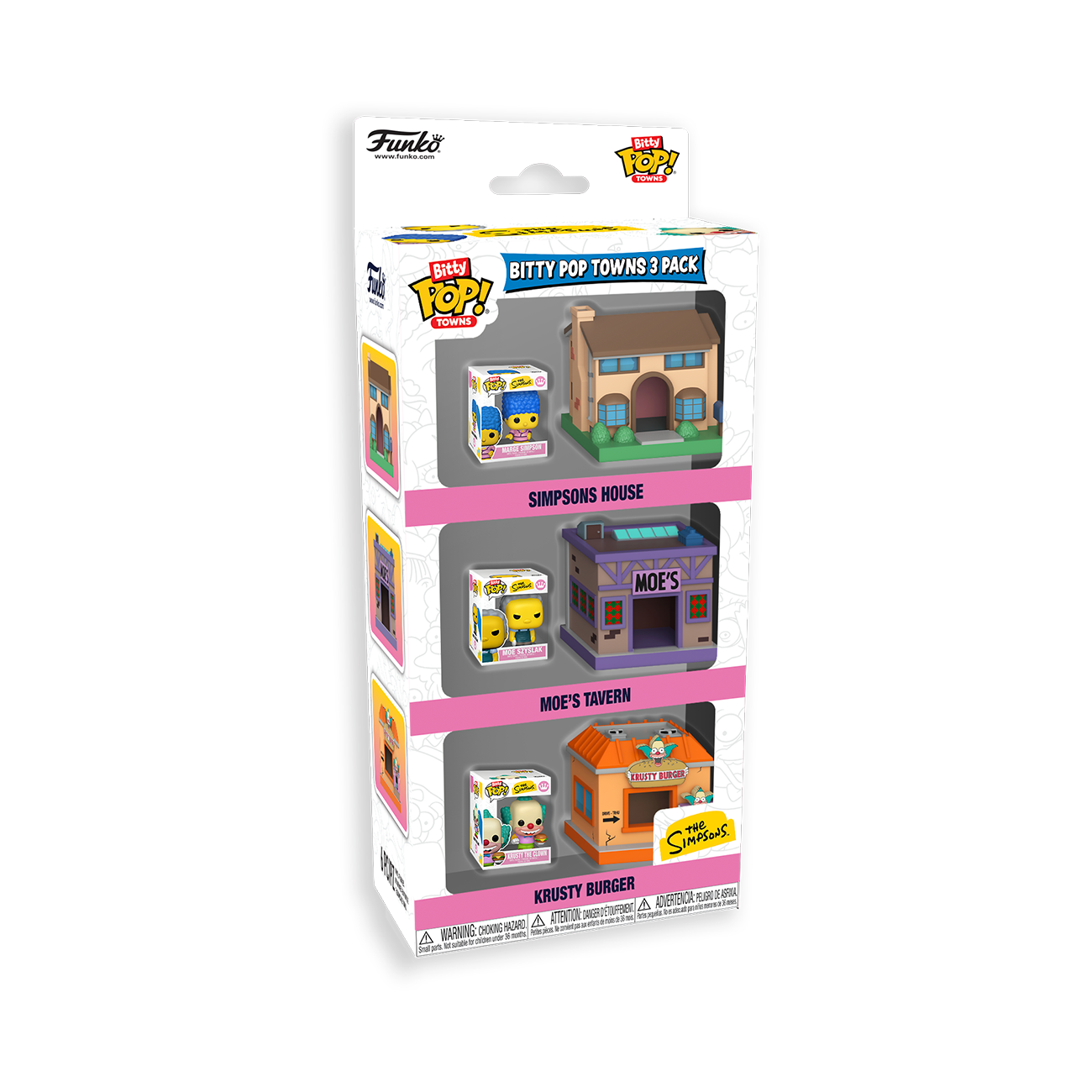 Funko Bitty Pop! Town: Springfield - Krusty Burger & Simpson Home 3 Pack