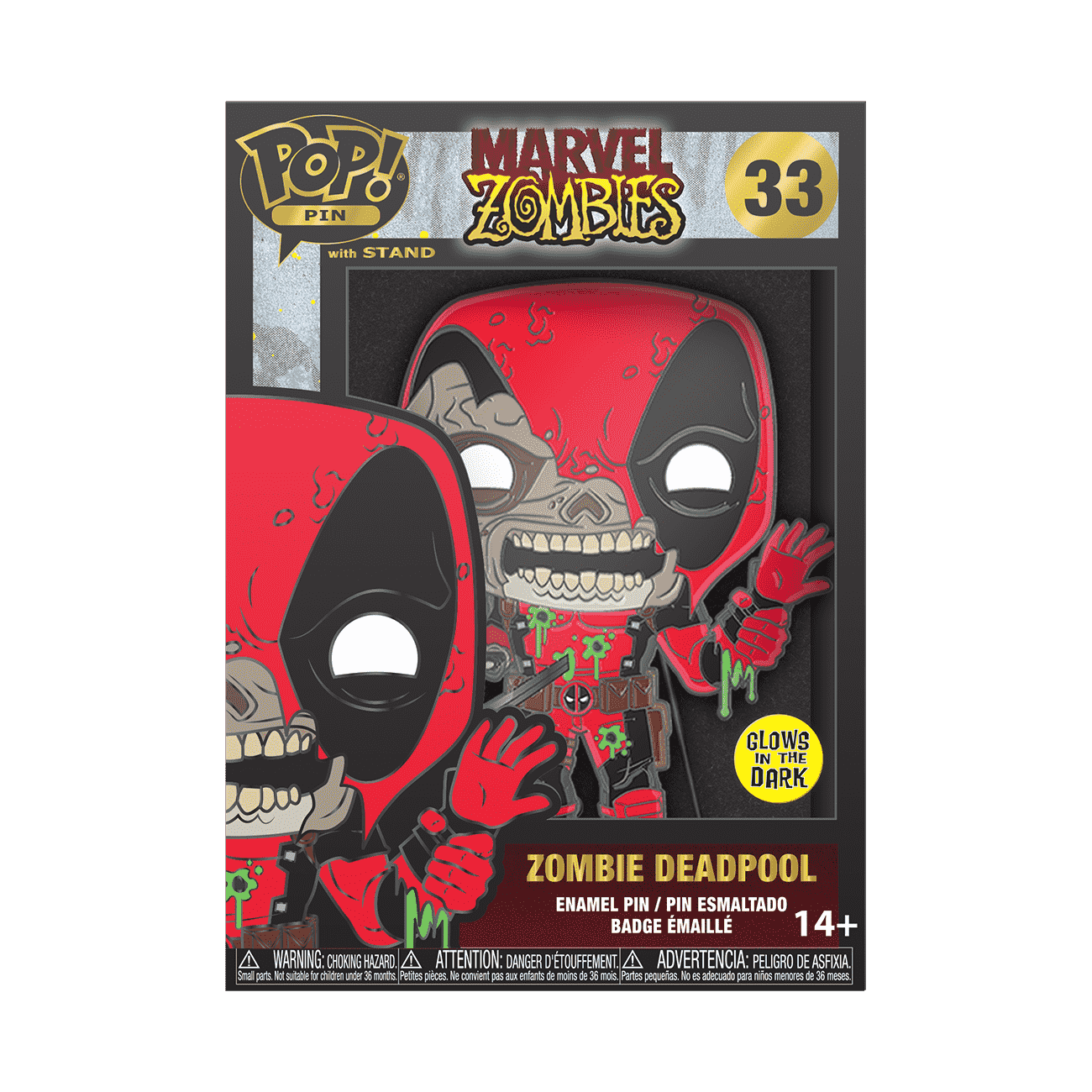 Pop! Pin Zombie Deadpool (Glow)