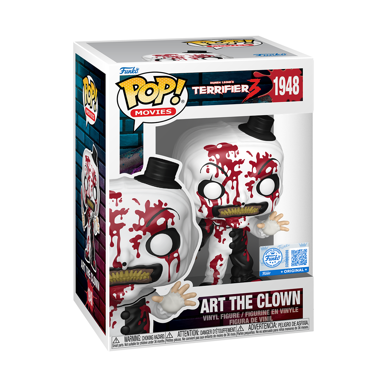 Terrifier Figure Pop! Art the Clown with Knife (Bloody)