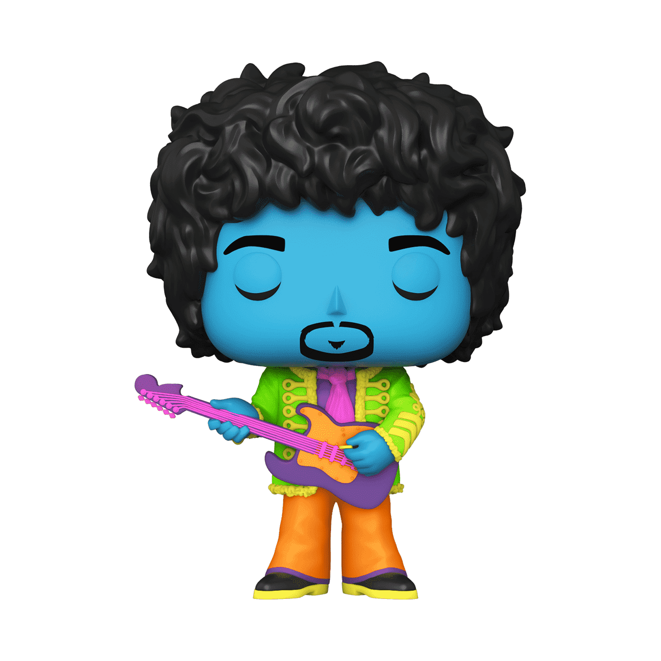Pop! Jimi Hendrix with Purple Guitar (Black Light)