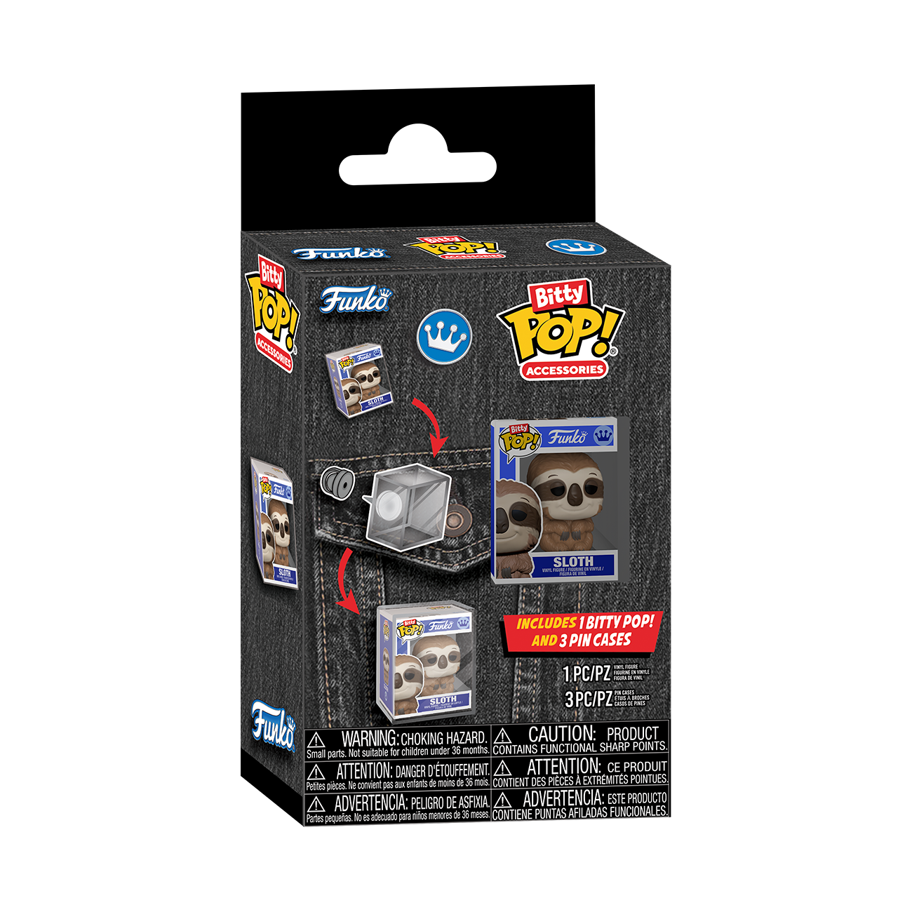 Pack 4 Figurines Funko Bitty Pop Wearables Pin