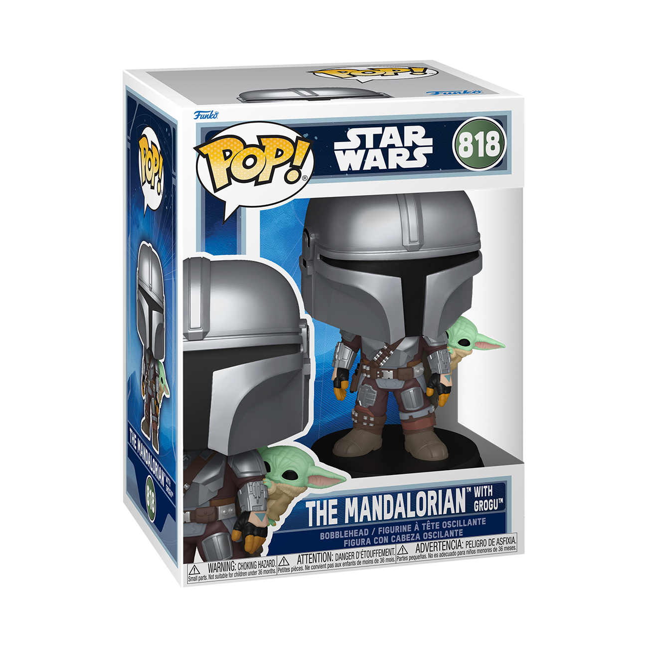 Pop! The Mandalorian with Grogu (On Back)