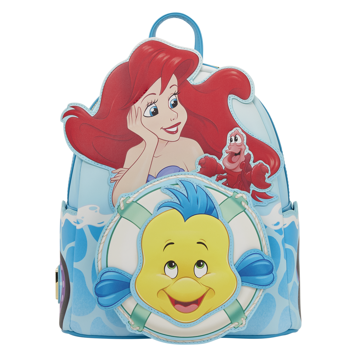 The Little Mermaid Exclusive Ariel, Flounder, & Sebastian Mini Backpack | Officially Licensed | Plastic | Loungefly