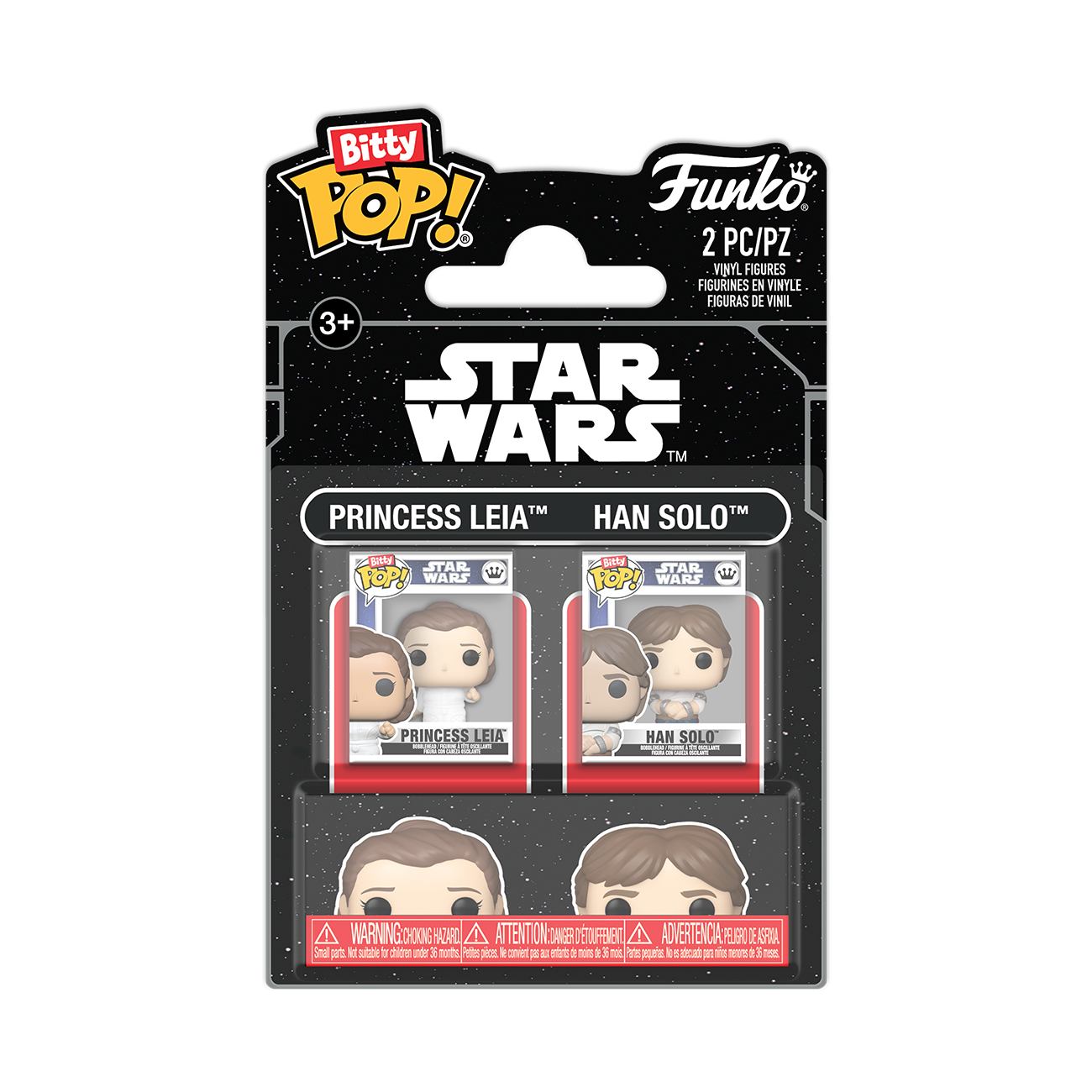 Funko Bitty Pop! Princess Leia & Han Solo 2-Pack