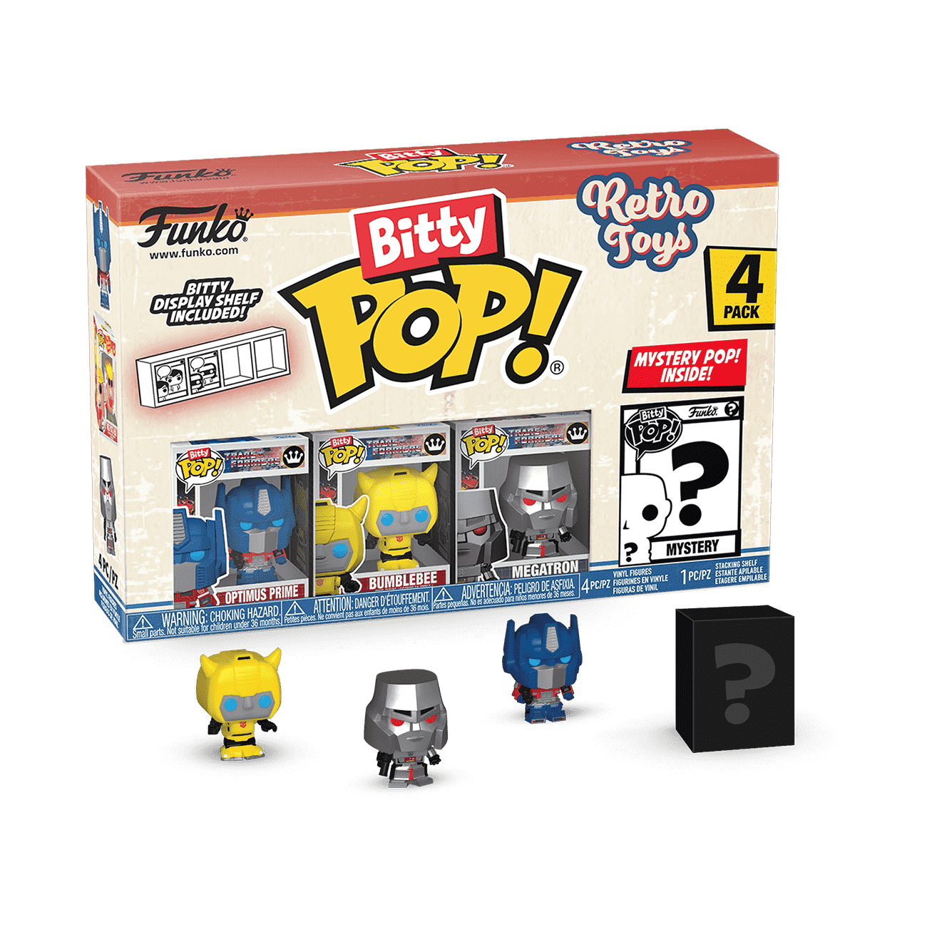 Funko Bitty Pop! Retro Toys - Transformers 4PKY una Minifigura Misteriosa Sorpresa