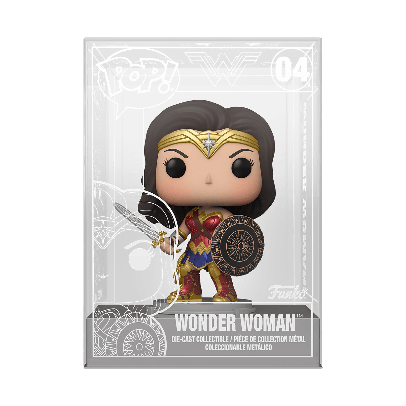gracht systeem Hesje Buy Pop! Die-Cast Wonder Woman with Sword & Shield at Funko.