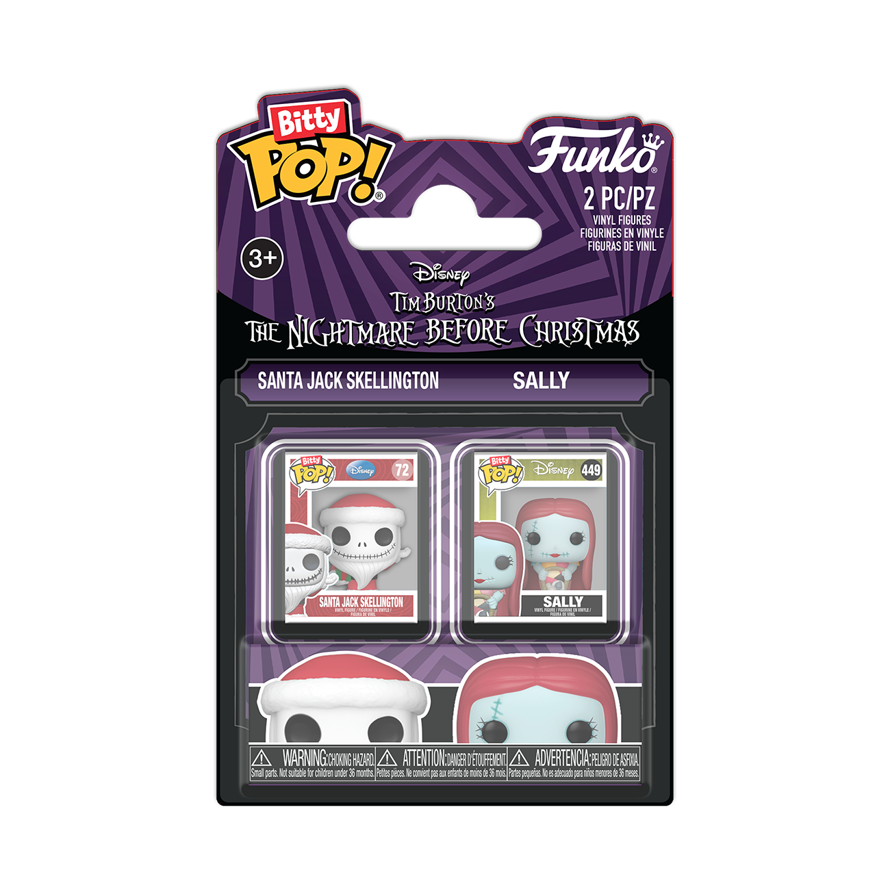 Funko Bitty Pop! Santa Jack Skellington & Sally 2-Pack