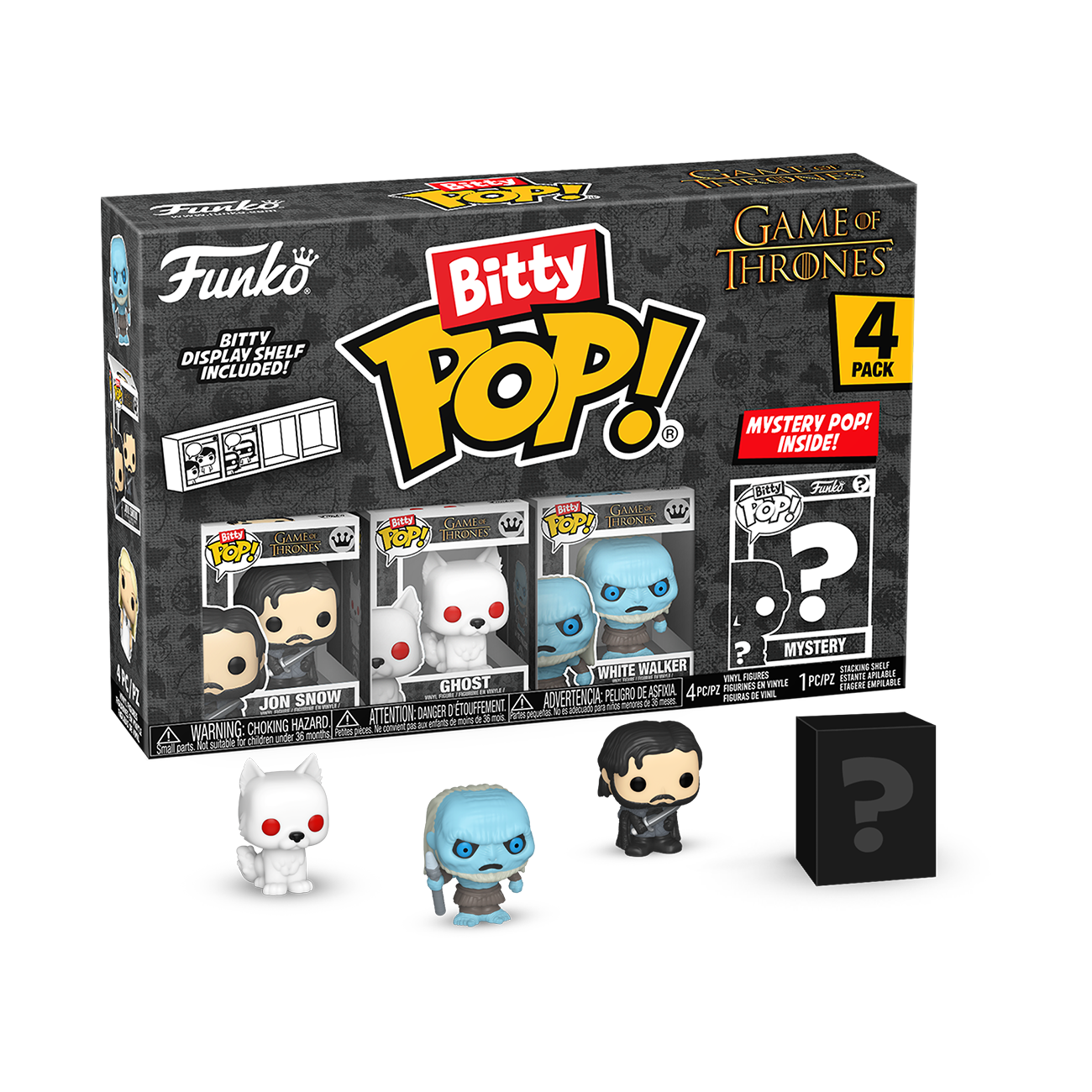 Funko Bitty Pop! Got - Jon Snow 4pkY una Minifigura Misteriosa Sorpresa